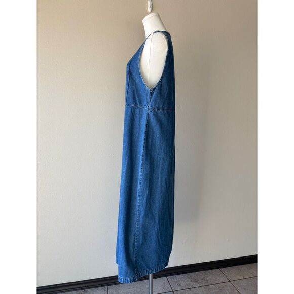 vintage denim maxi sleeveless dress - Picture 3 of 7